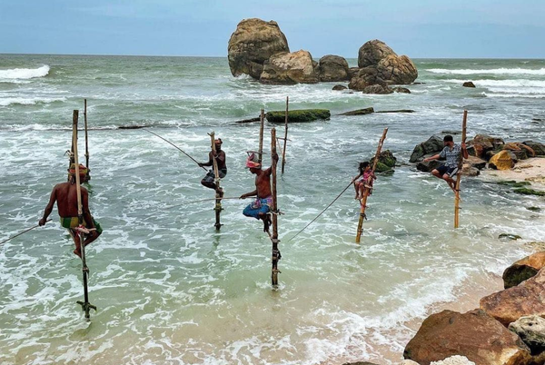 Weligama Stilt Fishermen Coast
